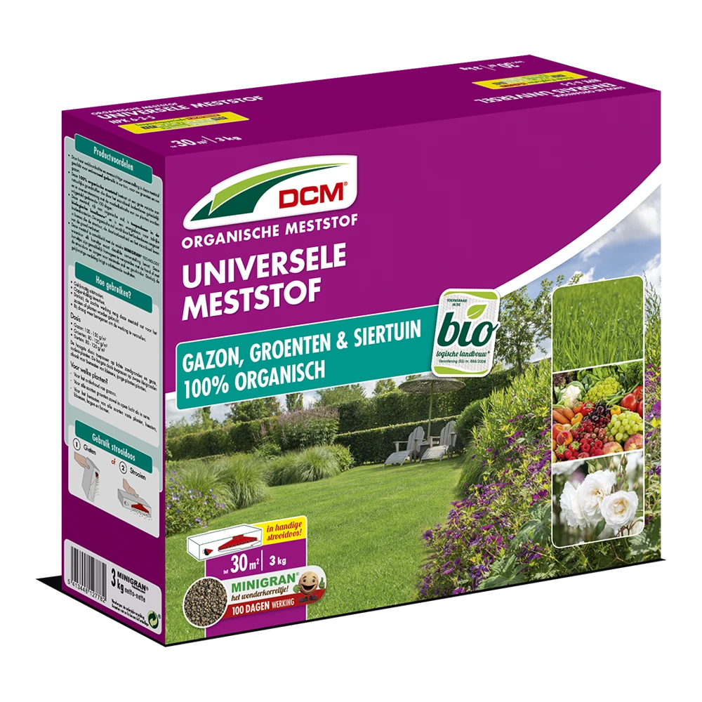 DCM Meststof Universeel - 3kg - Tuinplanten Voeding, Gazonmeststof