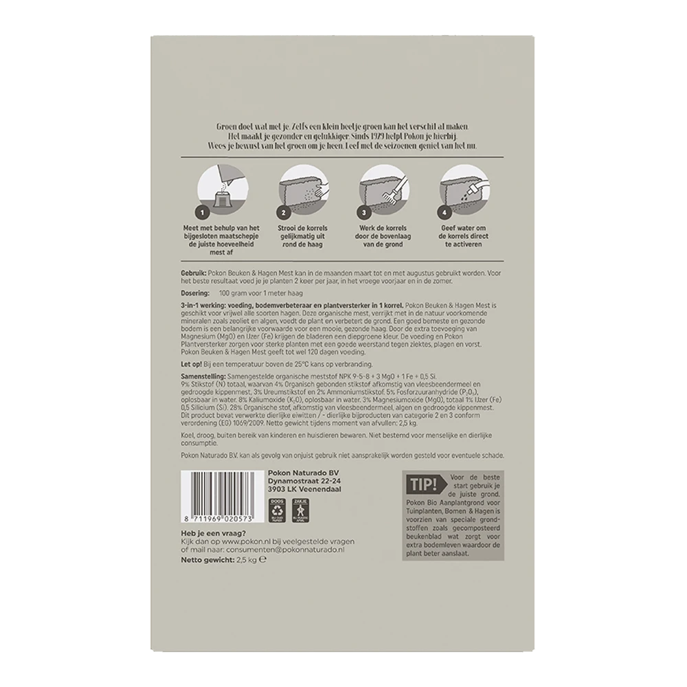 Pokon Beuken & Hagen Mest 2,5kg - Tuinplanten Voeding - Afbeelding 2