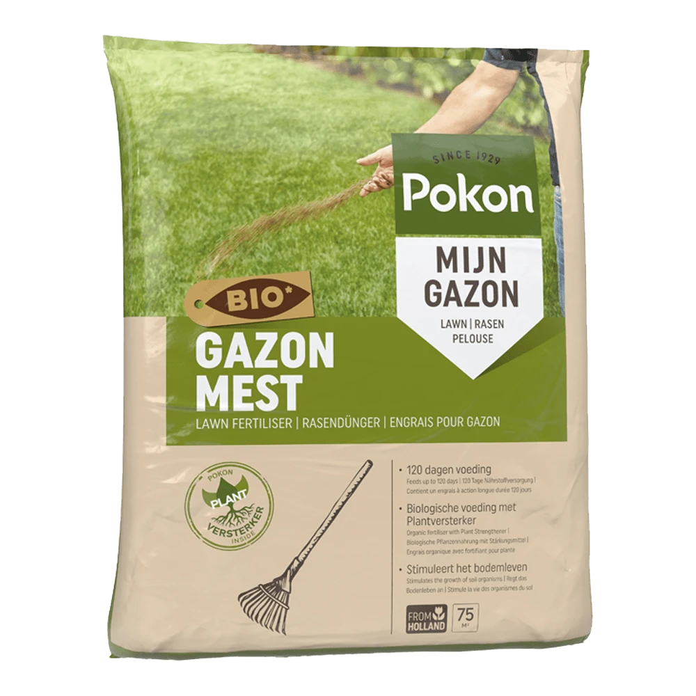 Pokon Bio Gazonmest 5kg Voor 75mu00b2 - Gazonmeststof