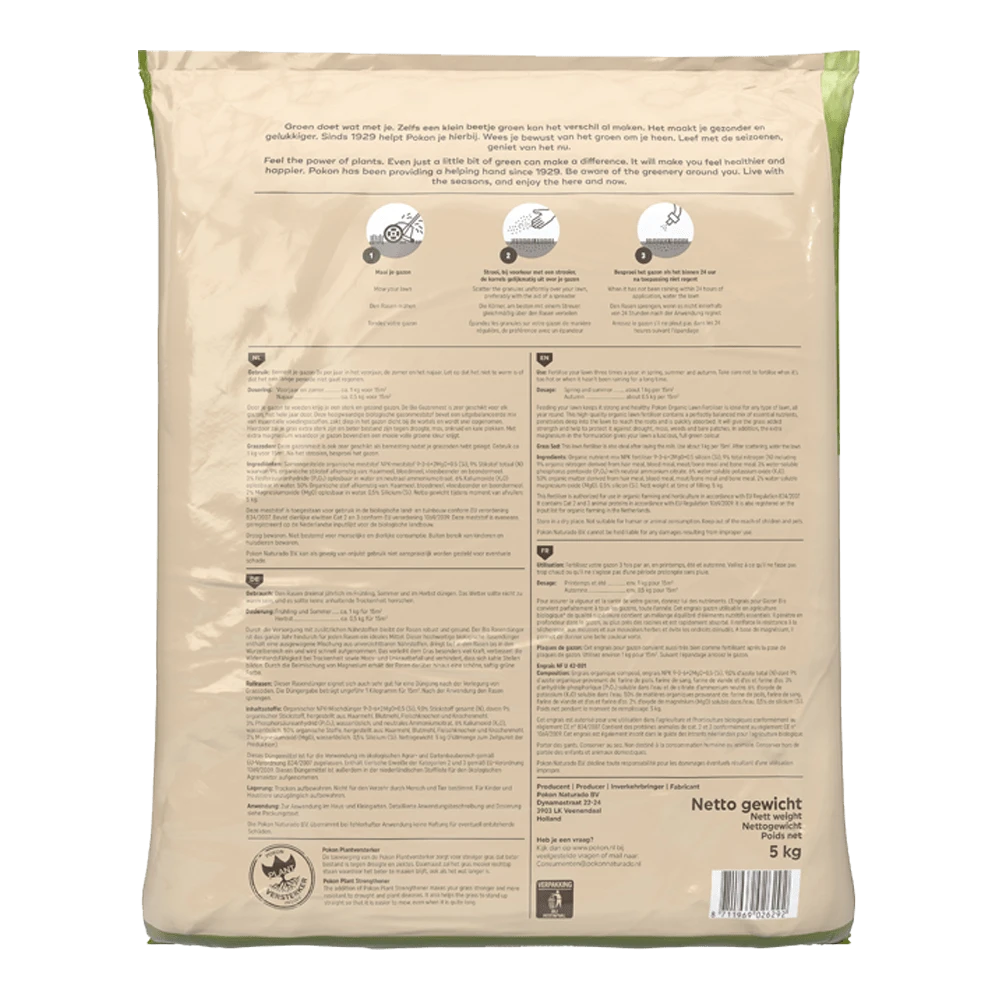 Pokon Bio Gazonmest 5kg Voor 75mu00b2 - Gazonmeststof - Afbeelding 2