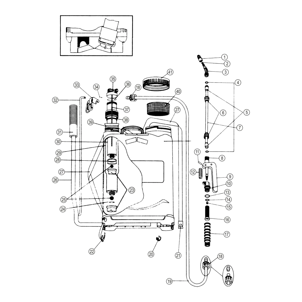 Rugspuit 12 Liter Professioneel - TalenTools - Afbeelding 4