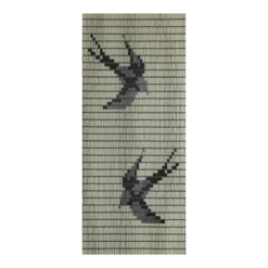 Vliegengordijn Zwaluwen - Creme/Zwart - 90 X 210cm - Sun-Arts