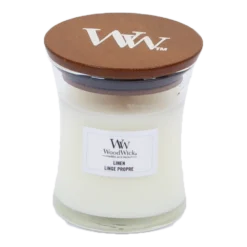 Woodwick Linen Medium Candle - Geurkaars