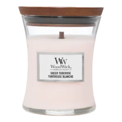 Woodwick Sheer Tuberose Medium Candle - Geurkaars