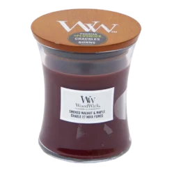 Woodwick Smoked Walnut & Maple Medium Candle - Geurkaars
