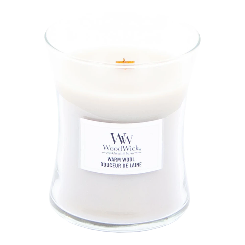 Woodwick Warm Wool Medium Candle - Geurkaars - Afbeelding 2