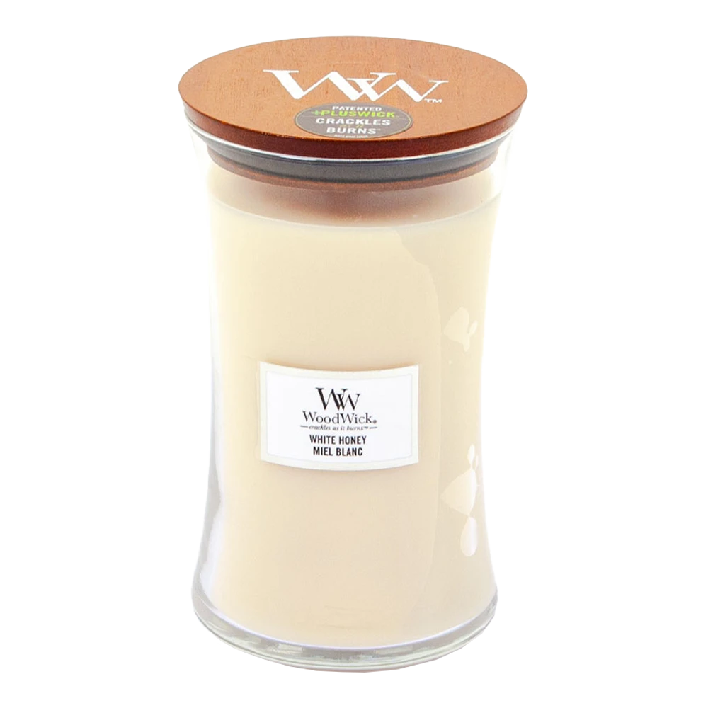 Woodwick White Honey Large Candle - Geurkaars