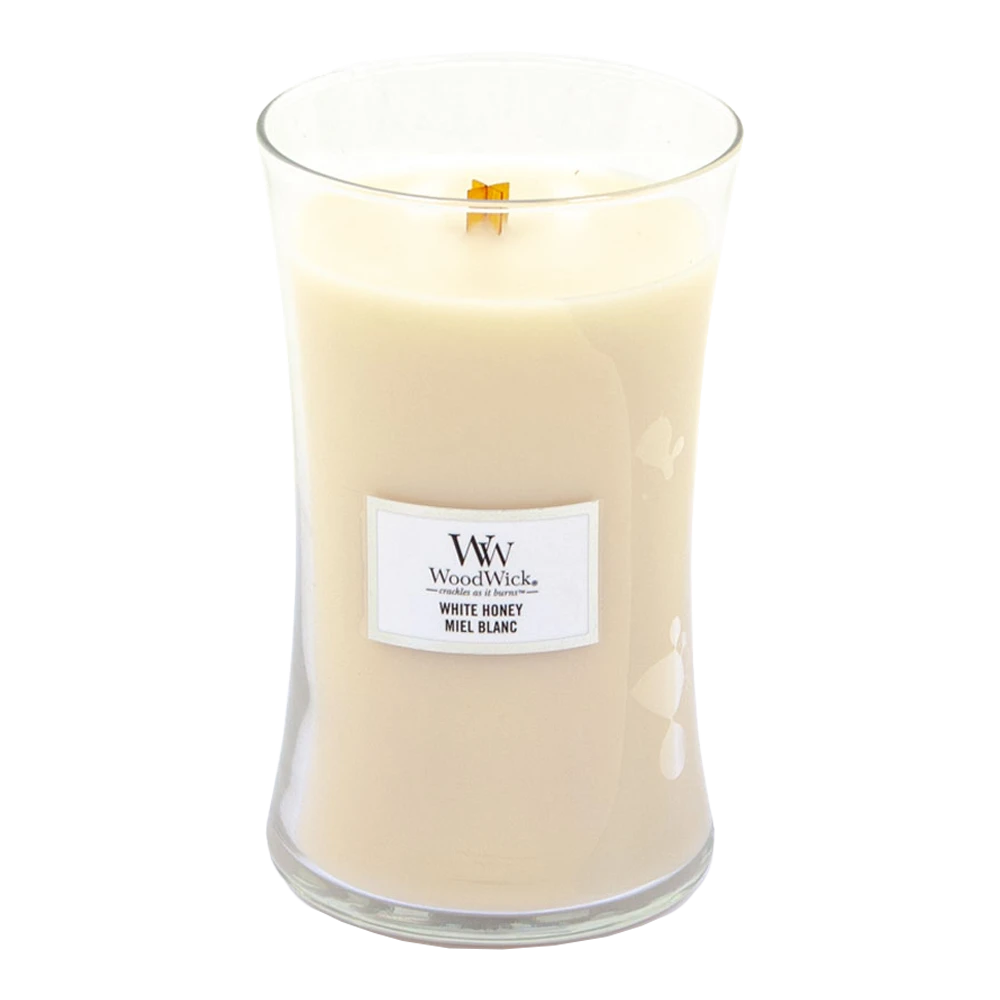 Woodwick White Honey Large Candle - Geurkaars - Afbeelding 2